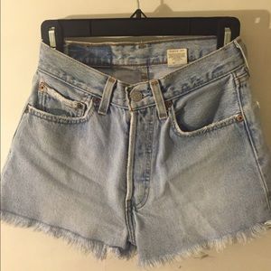 High waist denim shorts