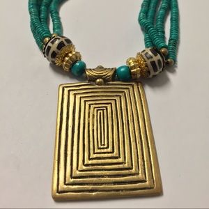 Turquoise Necklace. Made in Bermuda