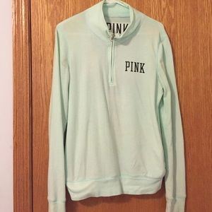Mint green light weight quarter zip