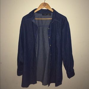 Long sleeve vintage denim shirt