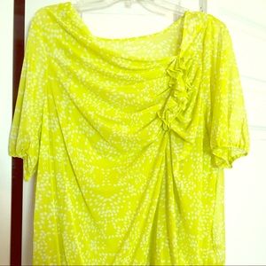 Yellow/Green Lane Bryant Flowy Top