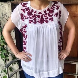 Zara embroidered tunic size medium