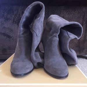 Grey Michael Kors suede boots