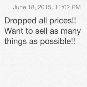 Price drops on all items‼️‼️