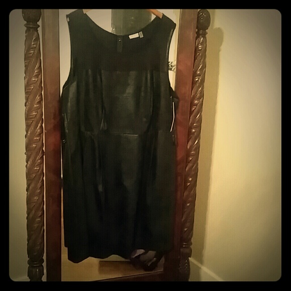 DKNY  black snakeskin print dress LBD 20