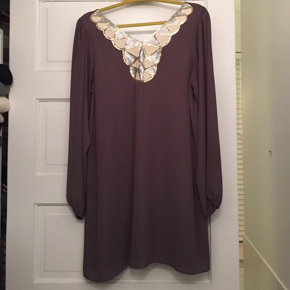 Sequined shift dress