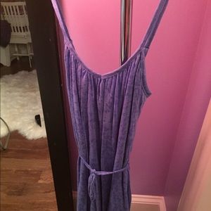 sheer with slip blue sundress