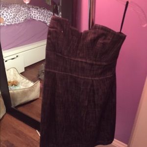 dark gray denim dress