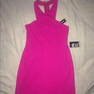 nwt express hot pink dress