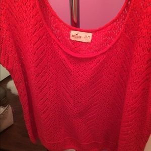 red sweater summer shirt