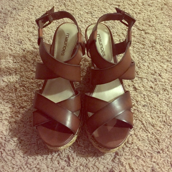 Maurices Shoes - Maurice's brown sandal wedges