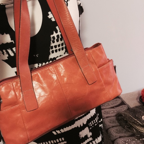 Orange Leather Handbag - Picture 1 of 4