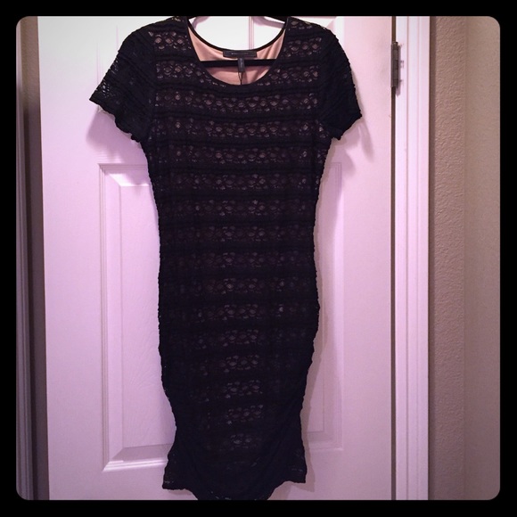 Black knit short sleeve BCBG dress size large