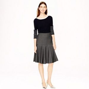J. Crew Grey Flare Skirt