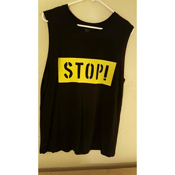 Forever 21 STOP! oversized tank top nwt