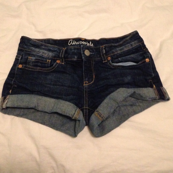 Aeropostale dark wash denim shorts