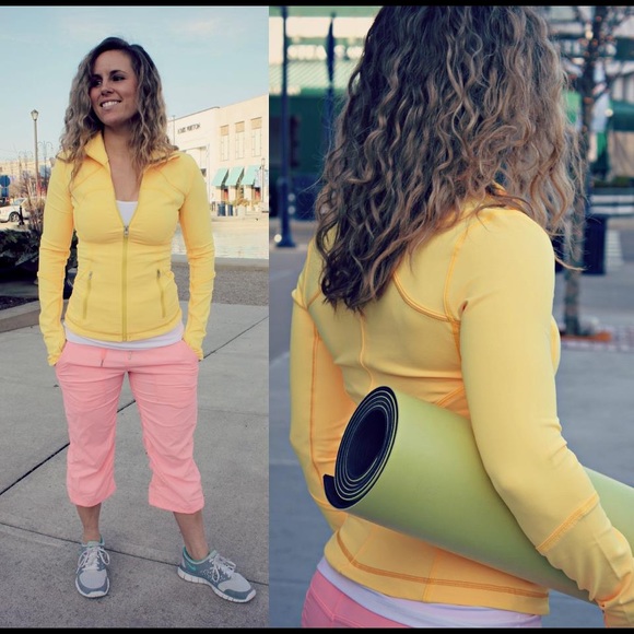 Yellow lulu lemon jacket(: