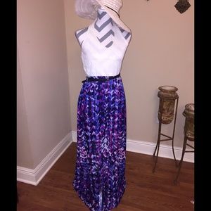 Abstract Maxi Dress