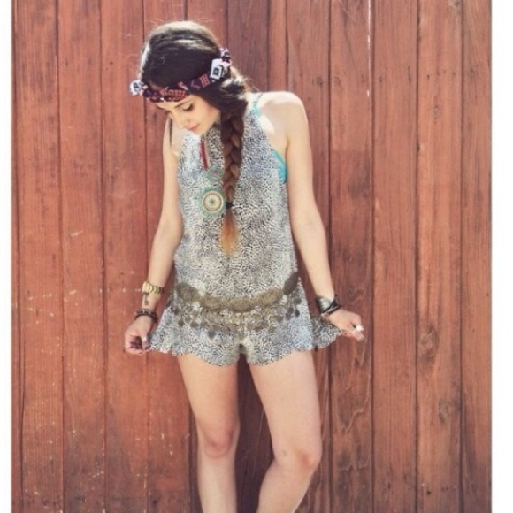 SOLD NWT LF Cheetah romper - Picture 2 of 4