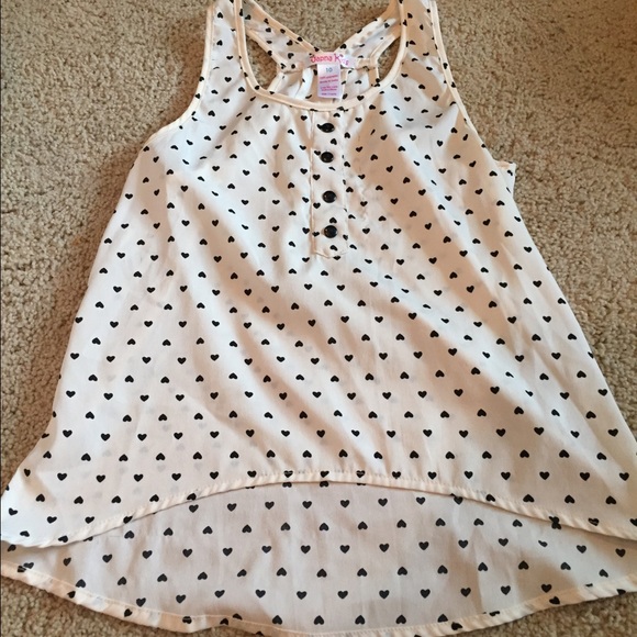 tank top with black hearts - Picture 1 of 2