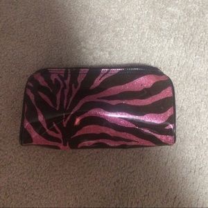 Pink zebra make up case