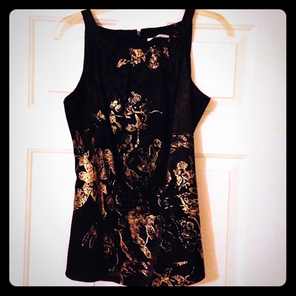 T Tahari Black Sleeveless Top, SZ S/P