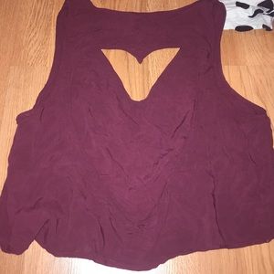 Crop top back heart shaped