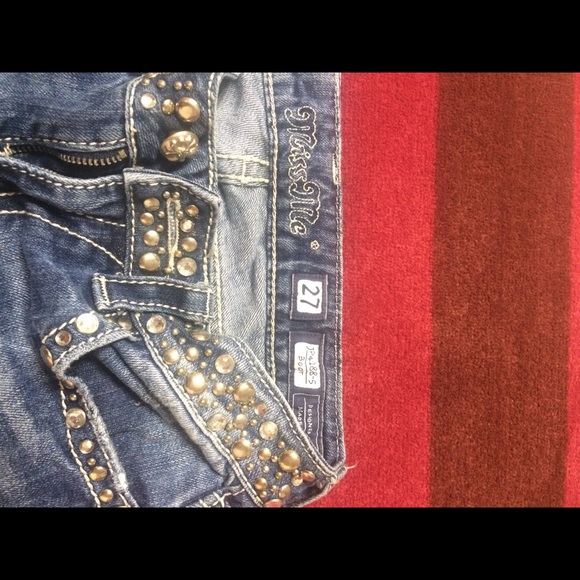 Bedazzled Miss Me Jeans 27 - Picture 2 of 3