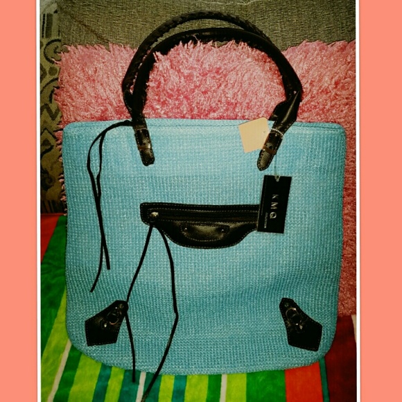 Beach / Pool Tote - Sky Blue w/ tassels!