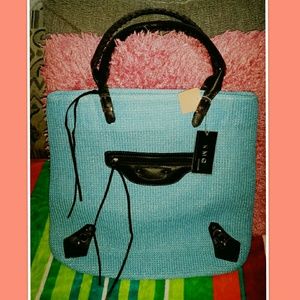 Beach / Pool Tote - Sky Blue w/ tassels!