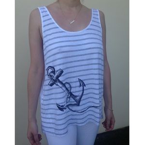 Scoop Neck Tank with Voile Back