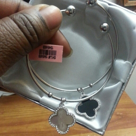 Austrian Crystal Set of 2 Cuffs in Silvertone