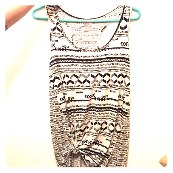 Tribal Black & White Tank Top