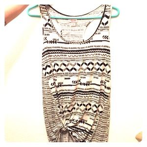 Tribal Black & White Tank Top