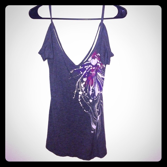 ECKO RED COLD SHOULDER TOP