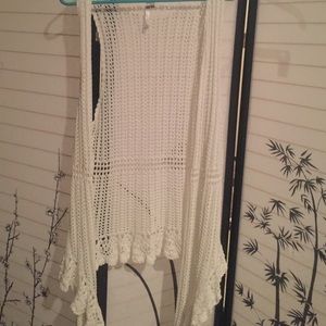 White Boho Layering Cardigan