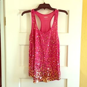 Pink Express tank top with sequins