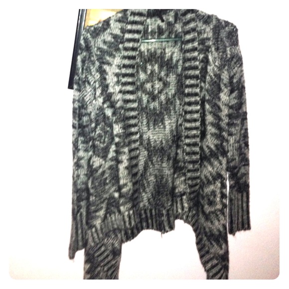 Black and gray cardigan
