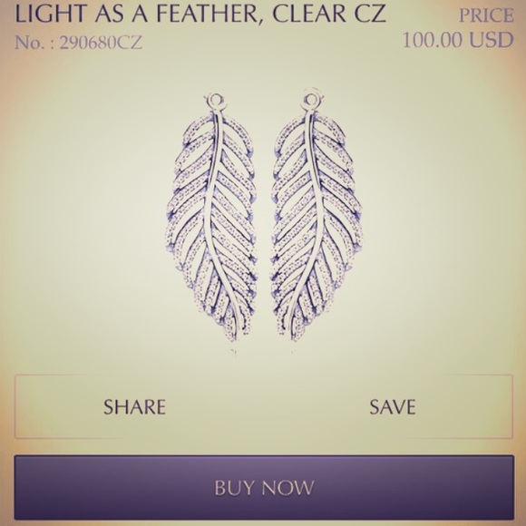 Brand new Pandora Feather earrings.