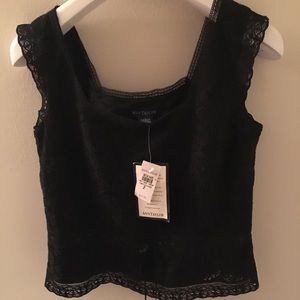 Ann Taylor  Black lace top