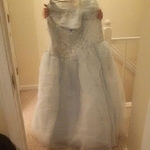 Light blue wedding dress