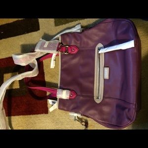 ***SOLD***Genuine Coach purple/pink leather purse