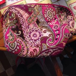 Vera Bradley Very Berry Paisley large makeup bag