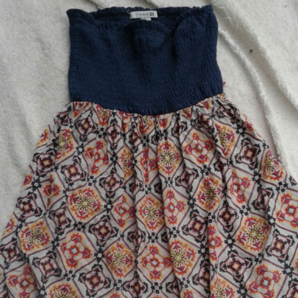 Forever 21 strapless summer dress