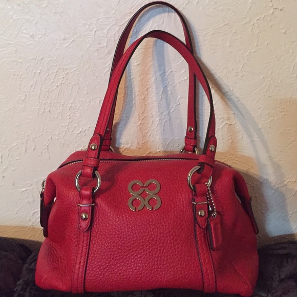 Red coach bag