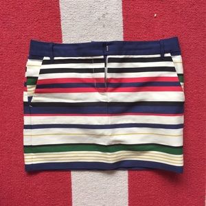 J crew striped skirt