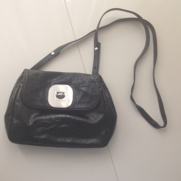Longchamp patent leather shoulder bag