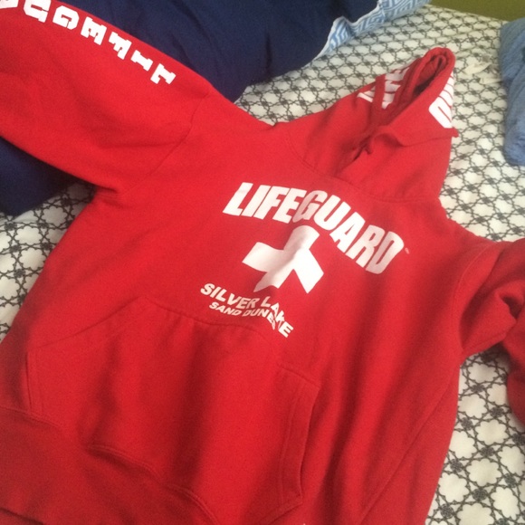 Lifeguard sweatshirt, silver lake sand dunes