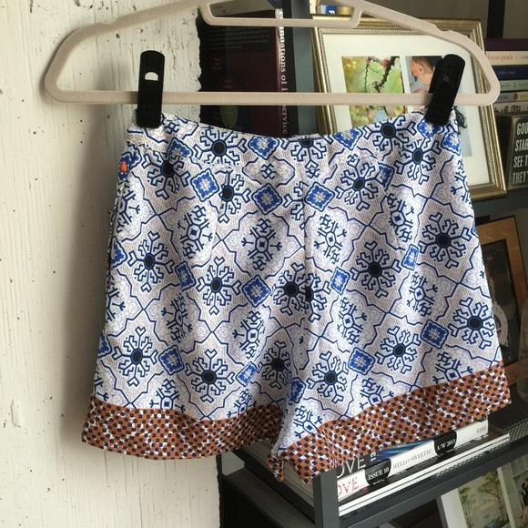 Topshop Printed and Jeweled Shorts - Picture 2 of 3