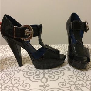 Steven by Steve Madden Black Patent Platform